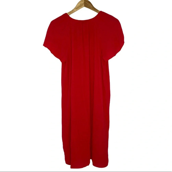 Madewell Red Lace Up Flutter Sleeve Mini Dress Women’s Size Medium - Picture 8 of 10